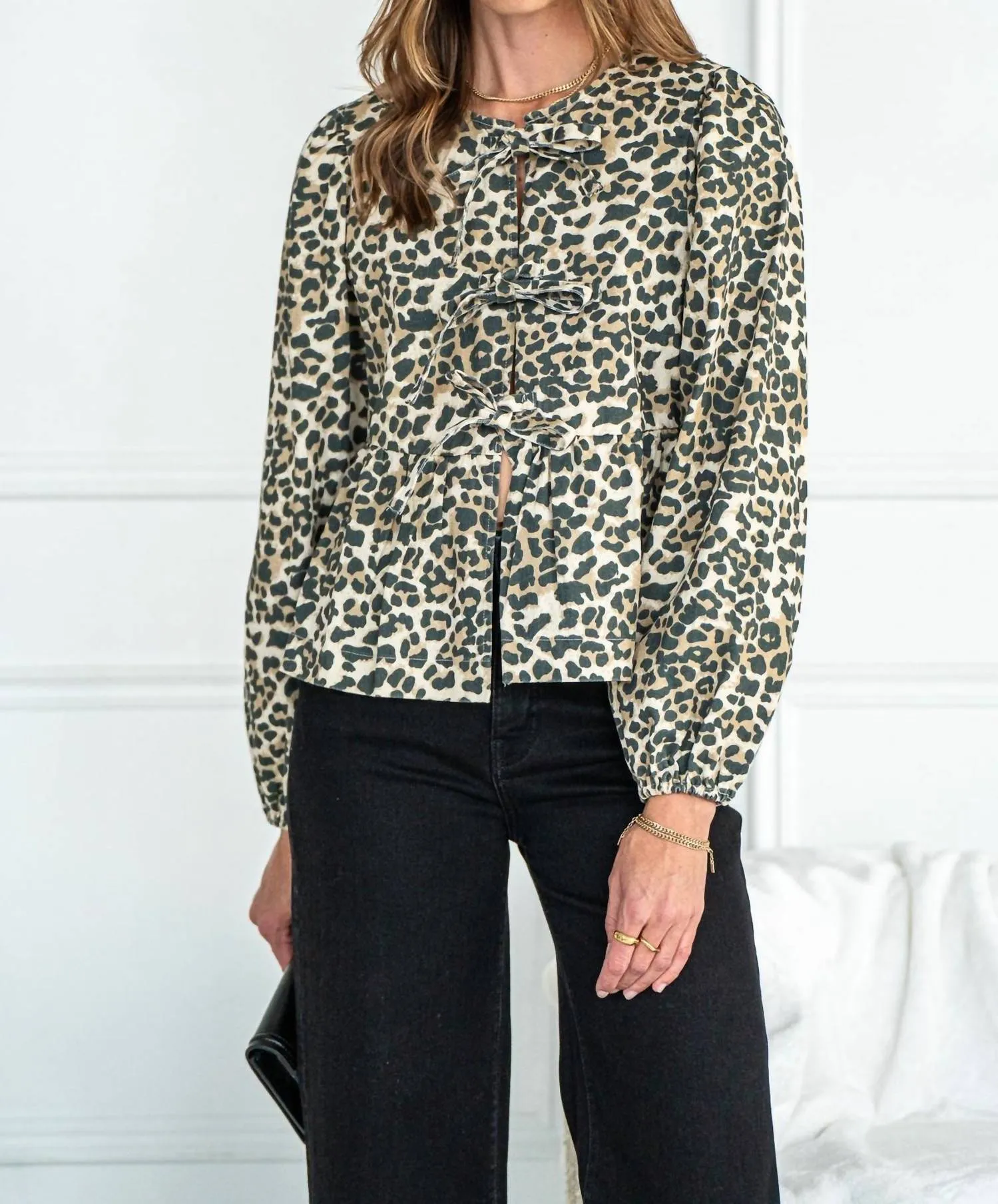 Aaron & Amber - Danza Long Sleeve Bow Top