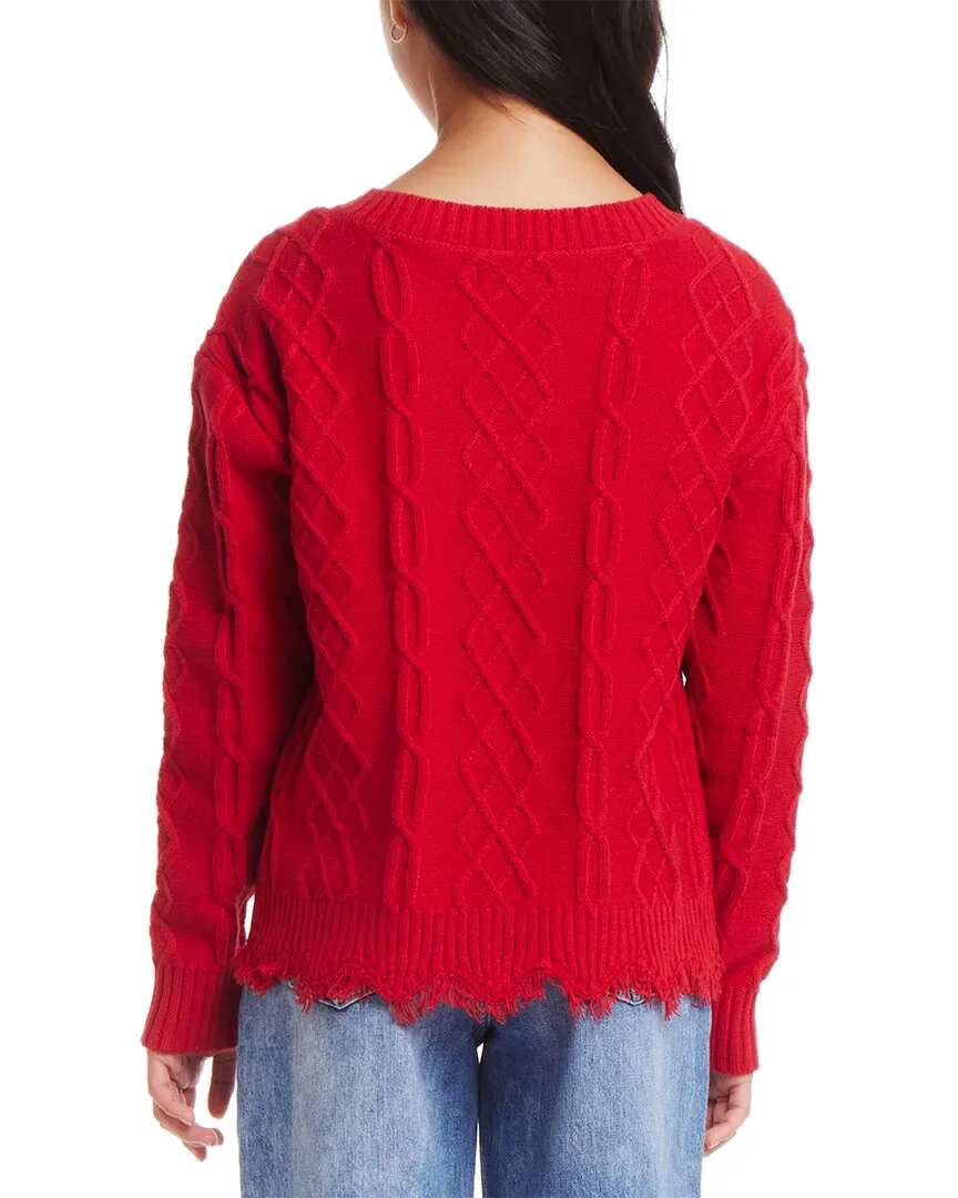 Andy & Evan Cable Knit V-Neck Sweater