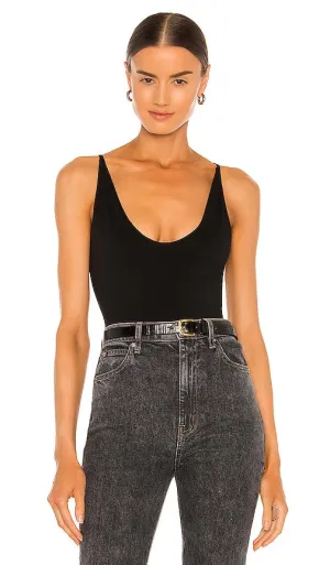 Free People Seamless V Neck Cami in Black
