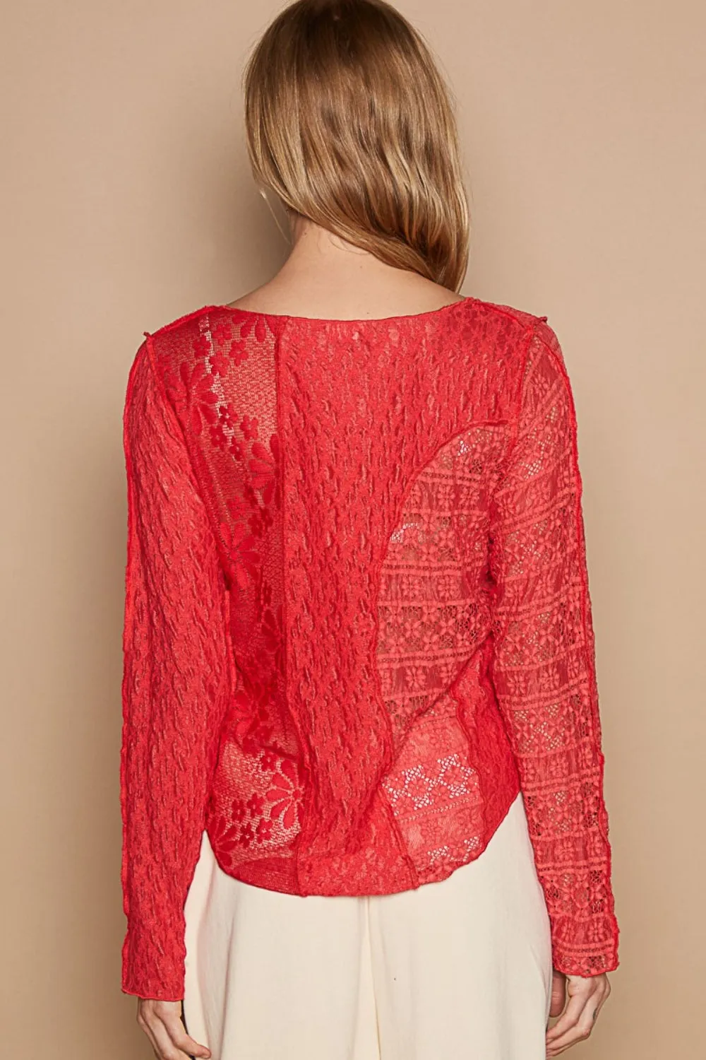 Red Lace Top