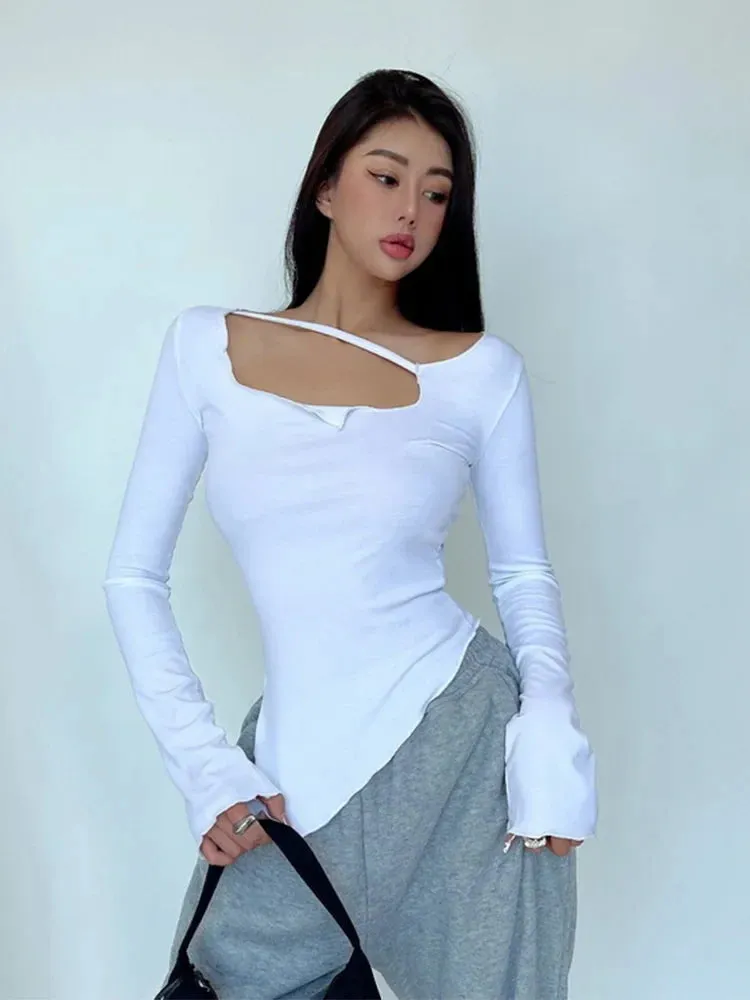 Slim Irregular Crop Top