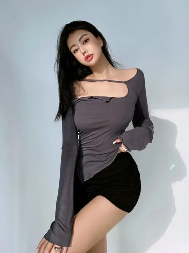 Slim Irregular Crop Top